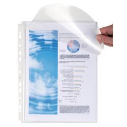 10 Buste forate c/soffietto e patella PPL liscio A4 5503E Exacompta